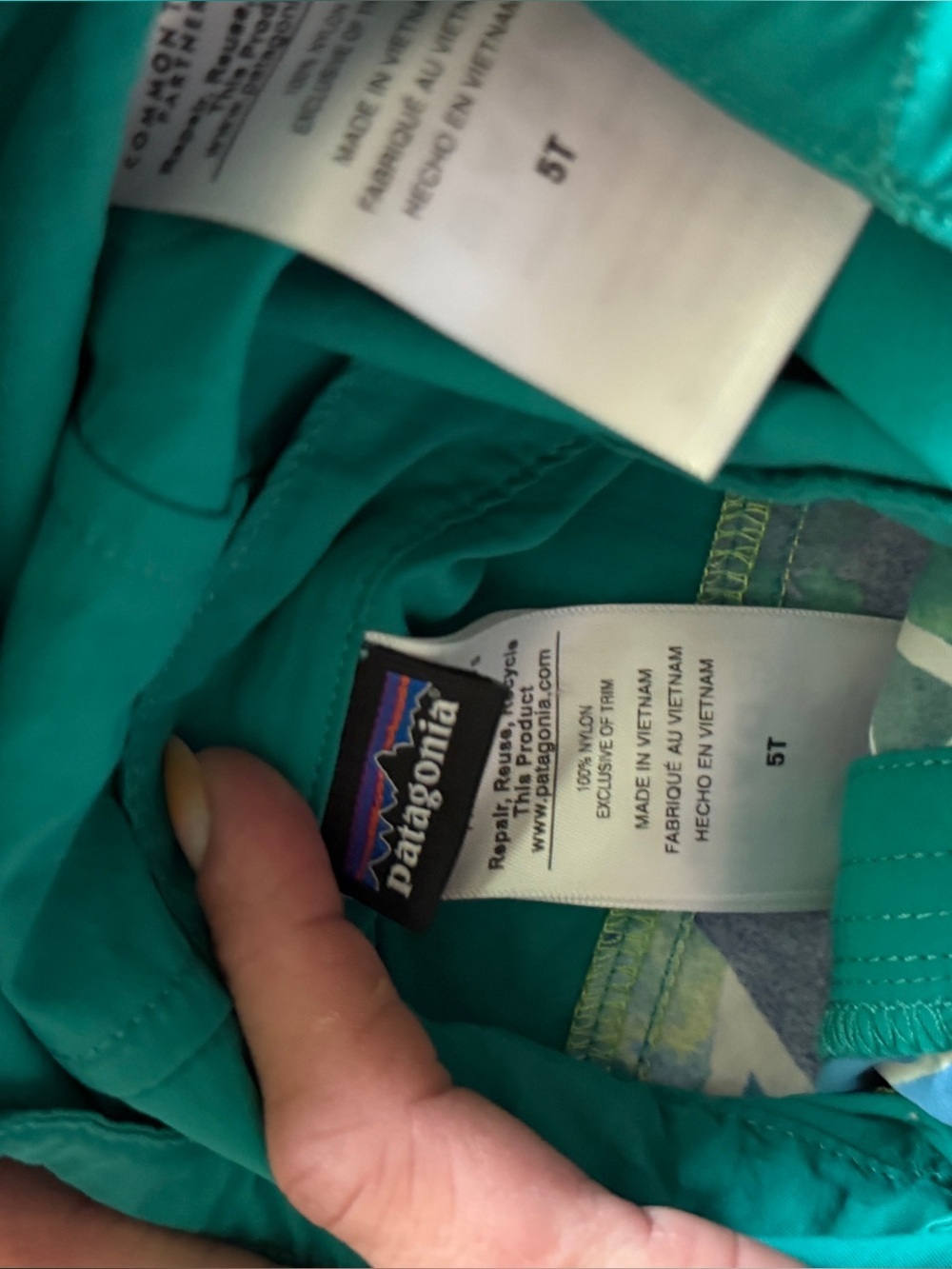 Patagonia Teal Hooded Vest - Picture 4 of 4